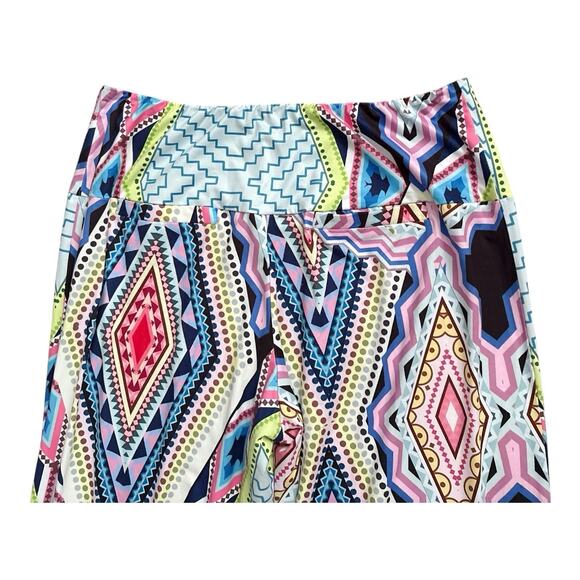 AROLINA Womens Size XXL Pull On Tribal Aztec Boho Wide Leg Pants 31" Inseam - Picture 4 of 6